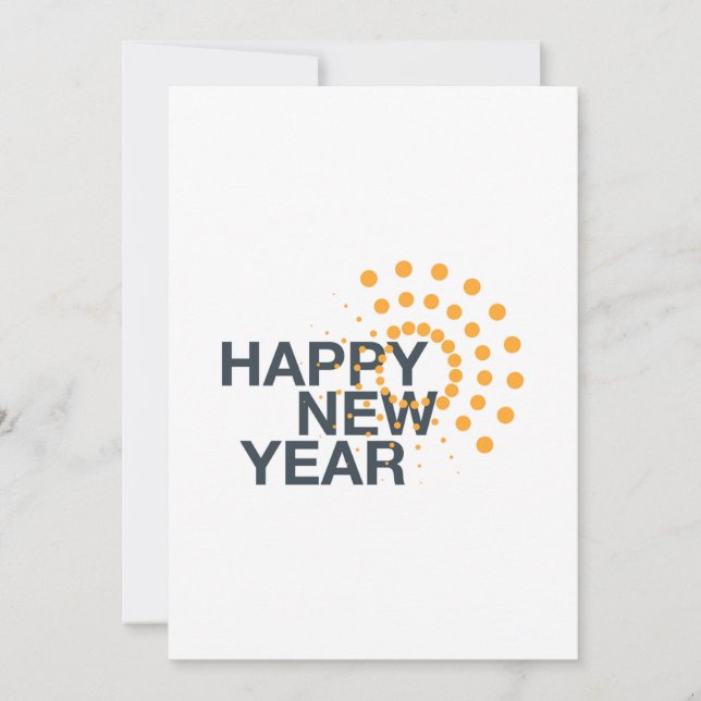 Cartão De Festividades Design moderno, simples, urbano de "Feliz ano novo (Frente)