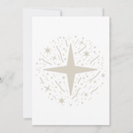 Cartão De Festividades Design Nouvel An : étoiles argentées et confettis