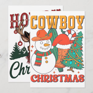 Cartão De Festividades Design PNG de Rodeio de Natal Ocidental do Papai N