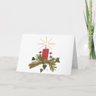 Cartão De Festividades Design pressionado Natal da flor