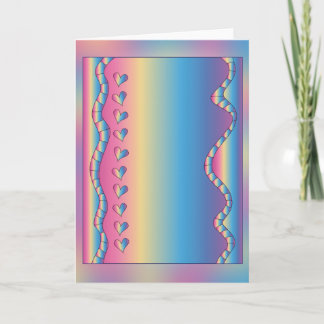 Cartão De Festividades Design rosa com coração