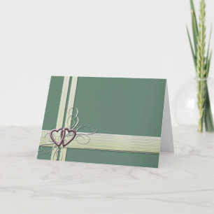 Cartão De Festividades Design verde-sábio