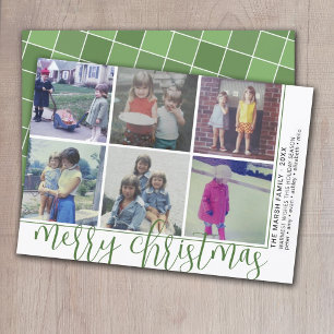 Cartão De Festividades Deslocamento de 6 fotos - Script Feliz Natal - Ver