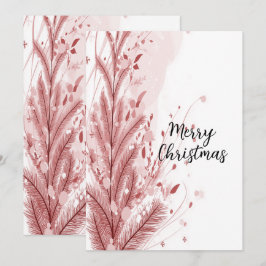 Cartão De Festividades Desorte de Neve Vermelha de Pinheiro de Natal Boni