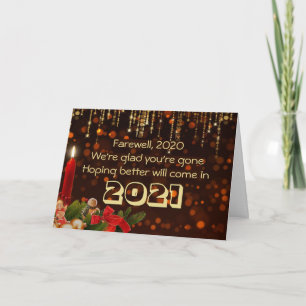 Cartão De Festividades DESPEDIDA 2020 Feliz Ano Novo