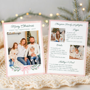 Cartão De Festividades Destaques da Família Arco de Frutas Rosadas Feliz