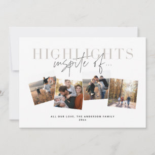 Cartão De Festividades Destaques modernos e mínimos de tipografia de scri