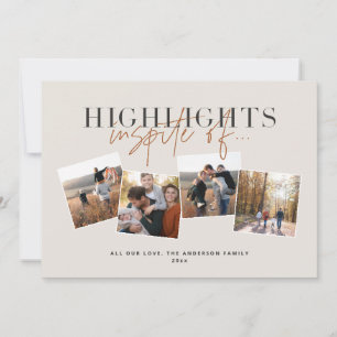 Cartão De Festividades Destaques modernos e mínimos de tipografia de scri