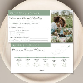 Cartão De Festividades Destino de Casamento de Fotos de Passagem de Embar