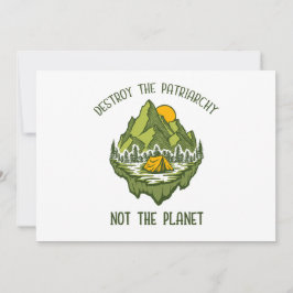 Cartão De Festividades Destrua O Patriarcado Não O Planeta 