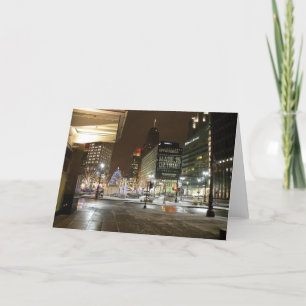 Cartão De Festividades Detroit Michigan Christmas card