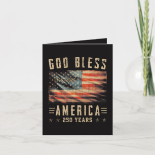 Cartão De Festividades Deus Abençoe a América 250 Anos 1776-2026