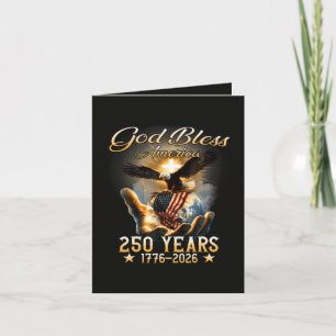 Cartão De Festividades Deus Abençoe a América 250 Anos 1776-2026