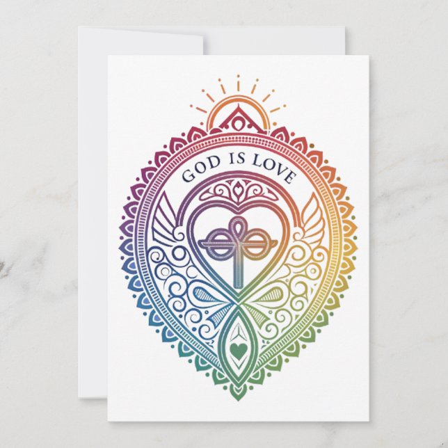 CARTÃO DE FESTIVIDADES DEUS É AMOR (Frente)