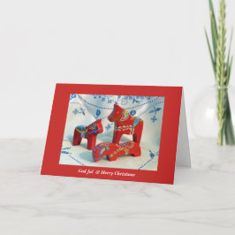 Cartão De Festividades Deus Jul Dala Horse