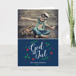 Cartão De Festividades Deus Mistletoe jul fererhälsning
