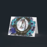 Cartão De Festividades Deusa do inverno (cartão)<br><div class="desc">Pintura de Digitas e trabalhos de arte foto-manipulados da fantasia por Jennie Yuen. Vários recursos e referências usados.</div>