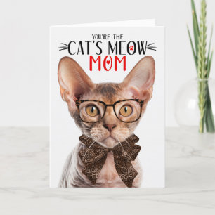 Cartão De Festividades Devon Rex Cat para a mãe no Dia de as mães