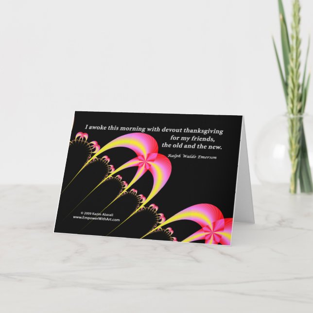 Cartão De Festividades Devout Ação de Graças para meus amigos (Frente)