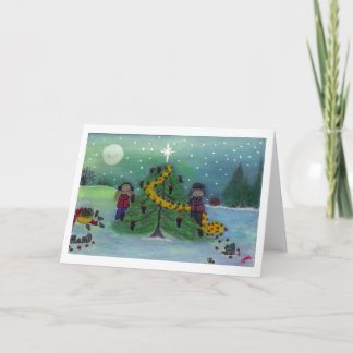 Cartão De Festividades "Dez na Árvore - O Caminho da Natureza!"