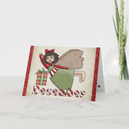 Cartão De Festividades Dezembro Anjo Natal/Cartão de Saudação de Aniversá
