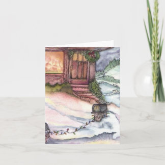 Cartão De Festividades Dezembro no Jardim