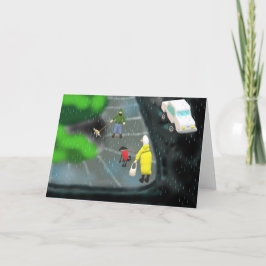 Cartão De Festividades Dia chuvoso