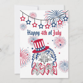 Cartão De Festividades Dia da Independência de 4 de Julho Águia Americana