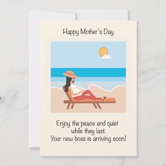 Cartão De Festividades Dia da Mãe Grávida (Frente)