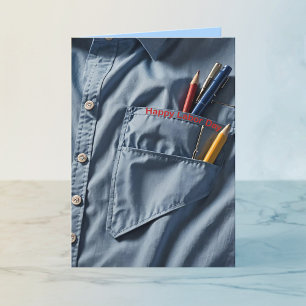 Cartão De Festividades Dia da Mão de Obra Azul