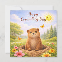 Dia da Marmota em Dia Ensolarado