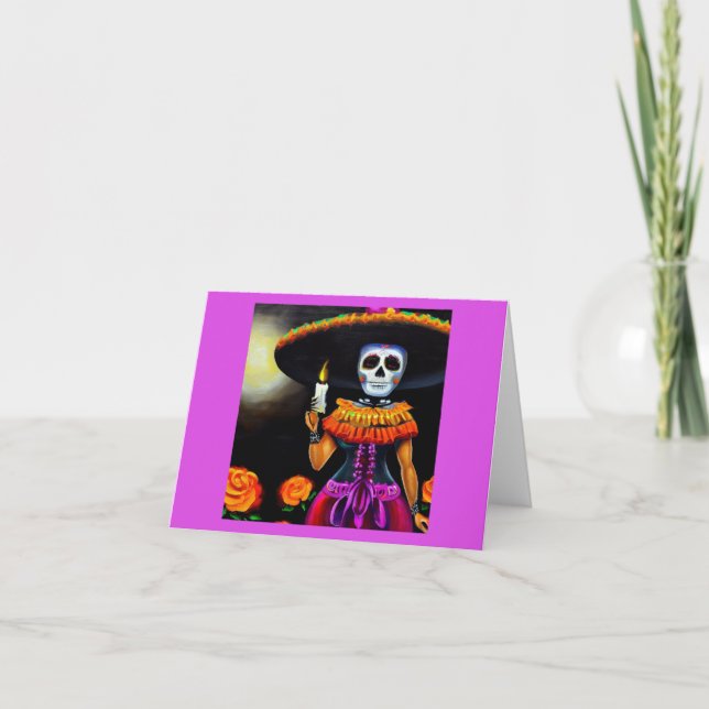 Cartão De Festividades Dia da Mulher Morta 2 (Frente)