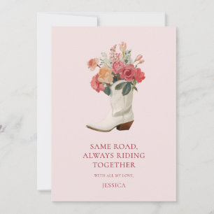 Cartão De Festividades Dia das Galentines da Vaqueira Ocidental de Floral