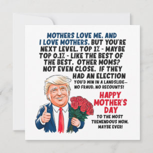 Cartão De Festividades Dia das Mães Donald Trump