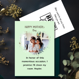 Cartão De Festividades Dia das Mães engraçado Da Filha Coração foto