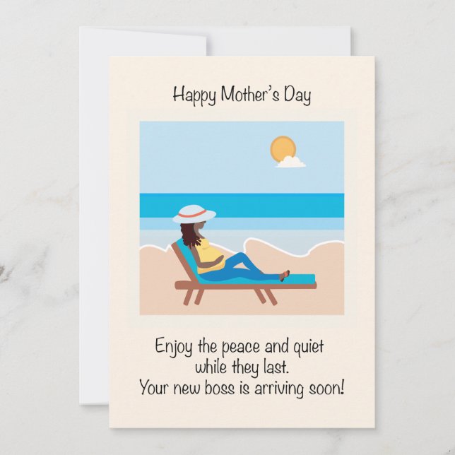 Cartão De Festividades Dia das Mães Esperançosas - Mulher Negra (Frente)