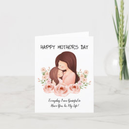 Cartão De Festividades dia das mães mãe e filha 