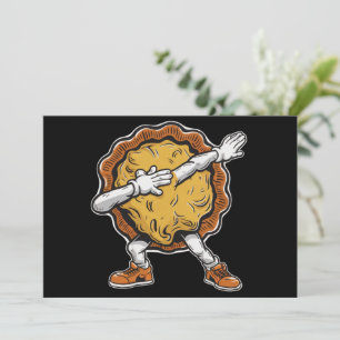 Cartão De Festividades Dia de Ação de Graças do Dabbing Pumpkin Pie