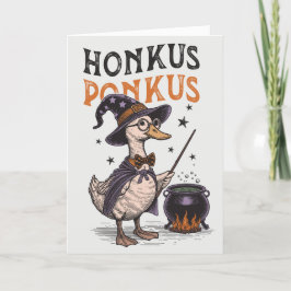 Cartão De Festividades Dia de as Bruxas engraçado Vintage Honkus Ponkus