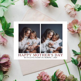 Cartão De Festividades Dia de as mães 2 minimalista moderno