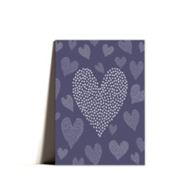 Cartão De Festividades Dia de as mães de Corações Roxos Sentimentais