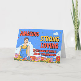 Cartão De Festividades Dia de as mães De Estilo Retroativo Da Mãe, Muito