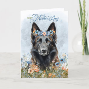 Cartão De Festividades Dia de as mães de flor selvagem do porco belga Ter