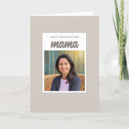 Cartão De Festividades Dia de as mães de Fotografia para Crianças Beige M