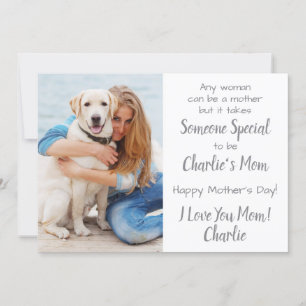 Cartão De Festividades Dia de as mães de Fotografia Personalizada de Pet