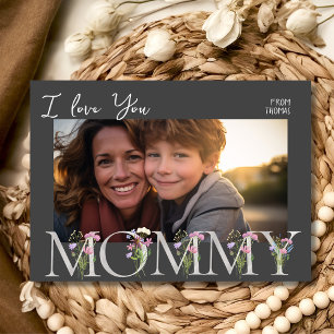 Cartão De Festividades Dia de as mães de fotos da mãe floral