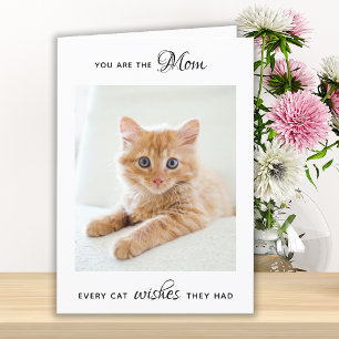 Cartão De Festividades Dia de as mães de Mãe de Foto Pet Personalizado