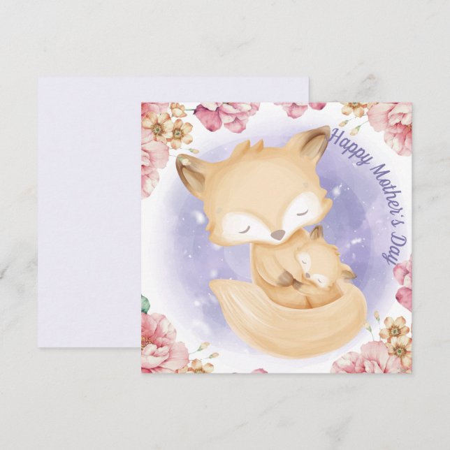 Cartão De Festividades Dia de as mães Feliz (Frente/Verso)