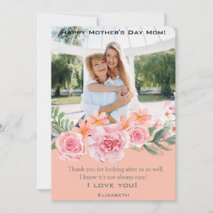Cartão De Festividades Dia de as mães Personalizado de Fotografia