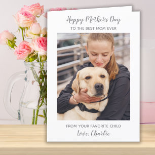 Cartão De Festividades Dia de as mães Personalizado, Mãe, Foto Pet